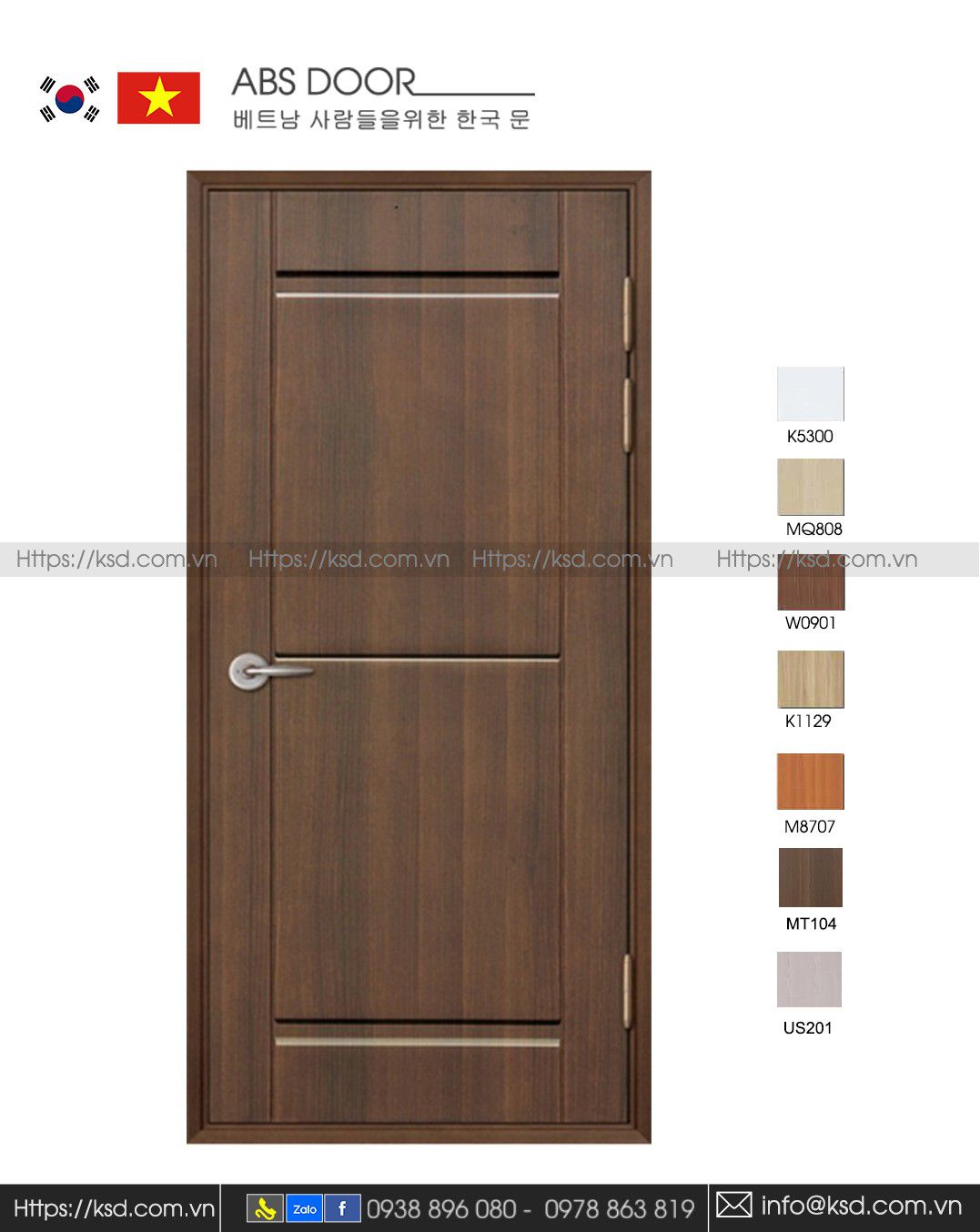 Cửa nhựa ABS Hàn Quốc KSD 113