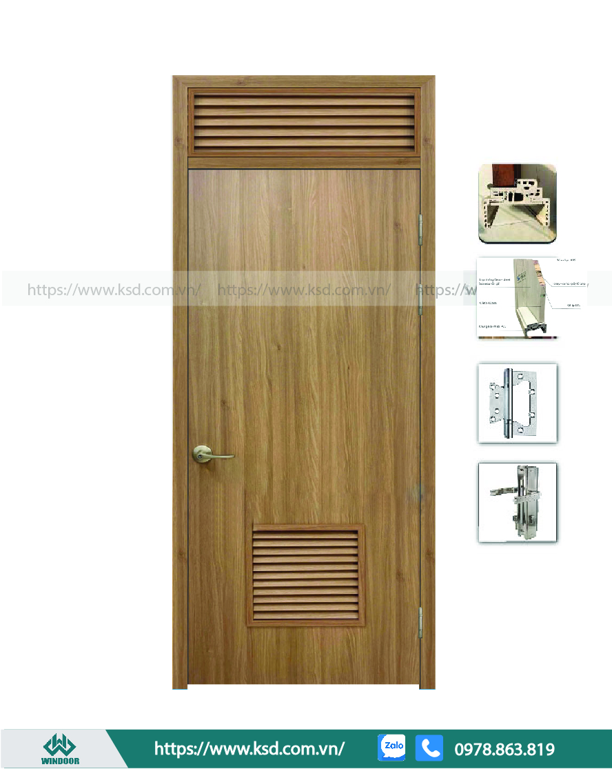 Cửa nhựa ABS Hàn Quốc OFIX Lam gió