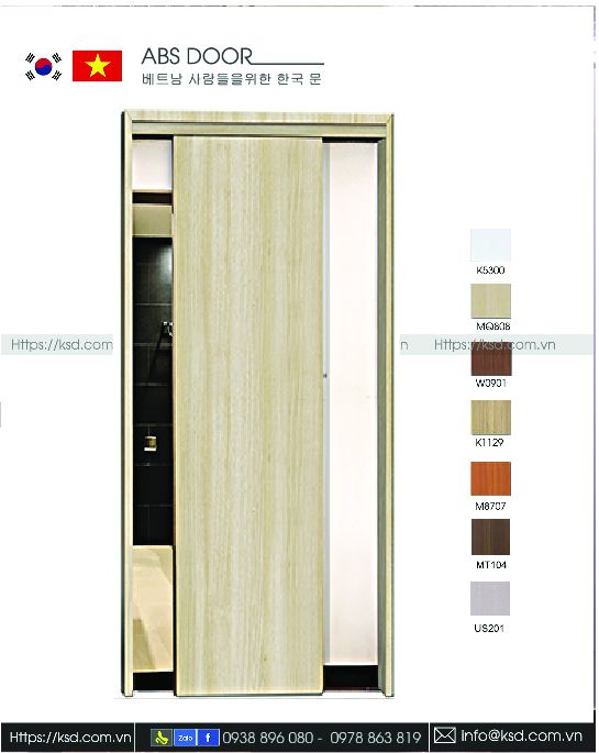 Cửa lùa ABS Hàn Quốc