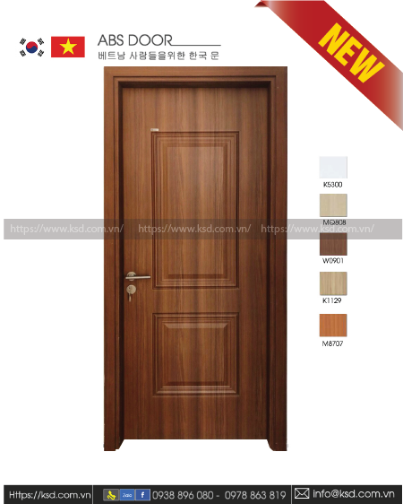 Cửa nhựa giả gỗ Hàn Quốc