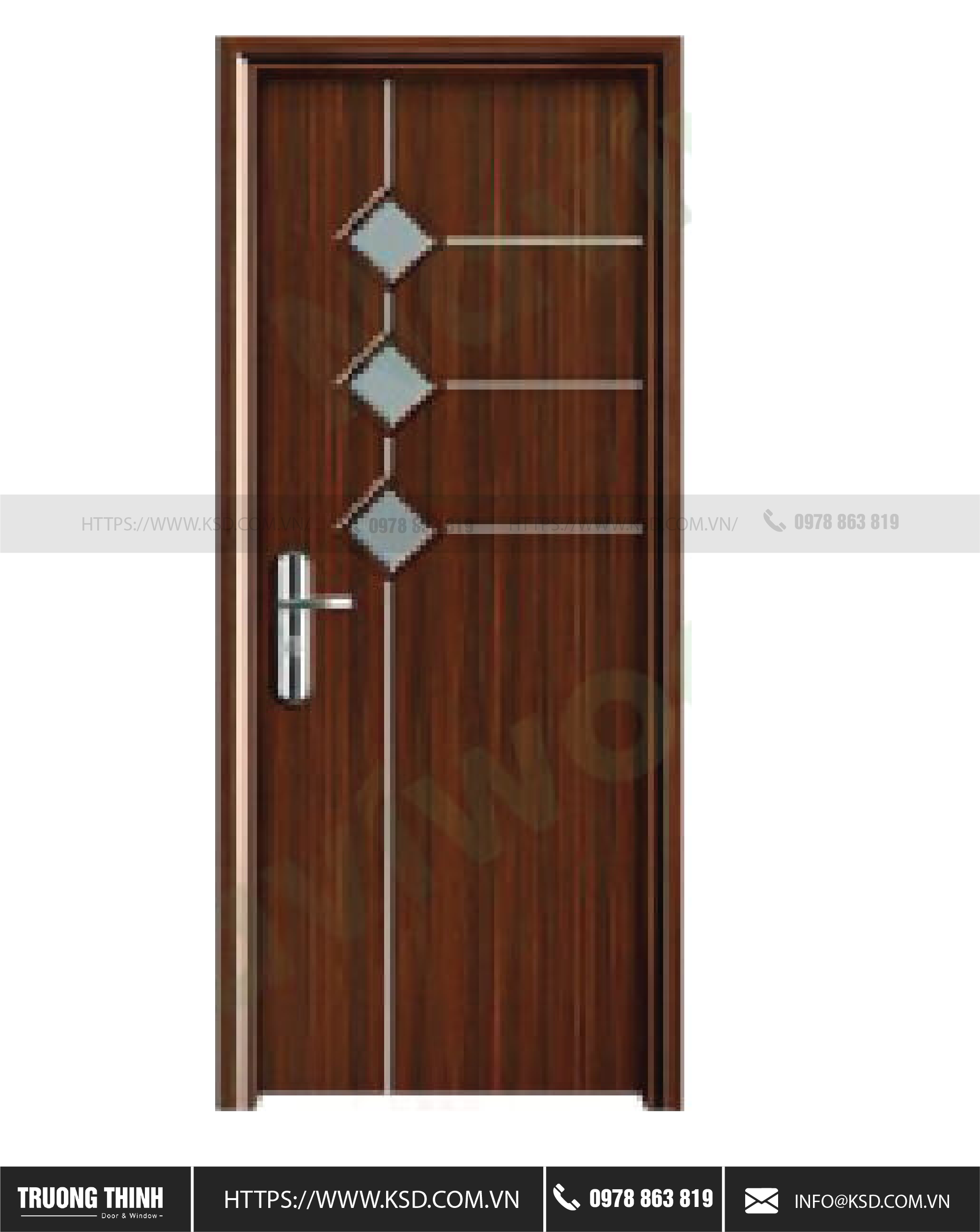 Cửa nhựa gỗ Composite Model 198